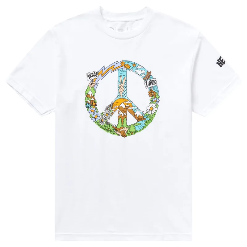 PEACE AND LOVE TEE - WHITE sold by Neff