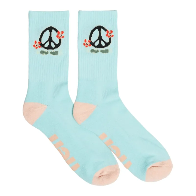 PEACE TRIBE CREW SOCKS - TURQUOISE sold by Neff
