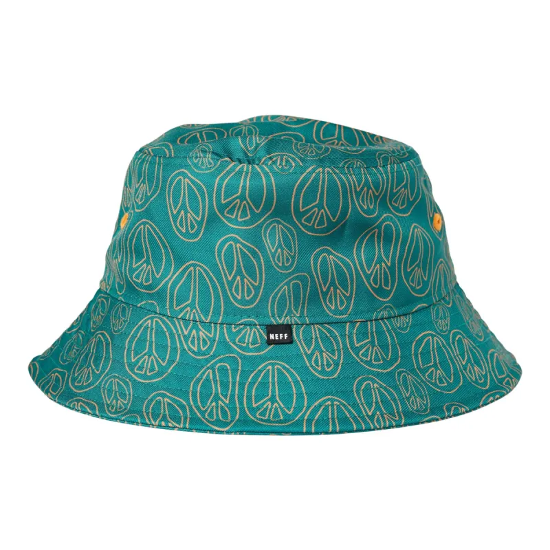 PEACE BUCKET HAT - GREEN sold by Neff