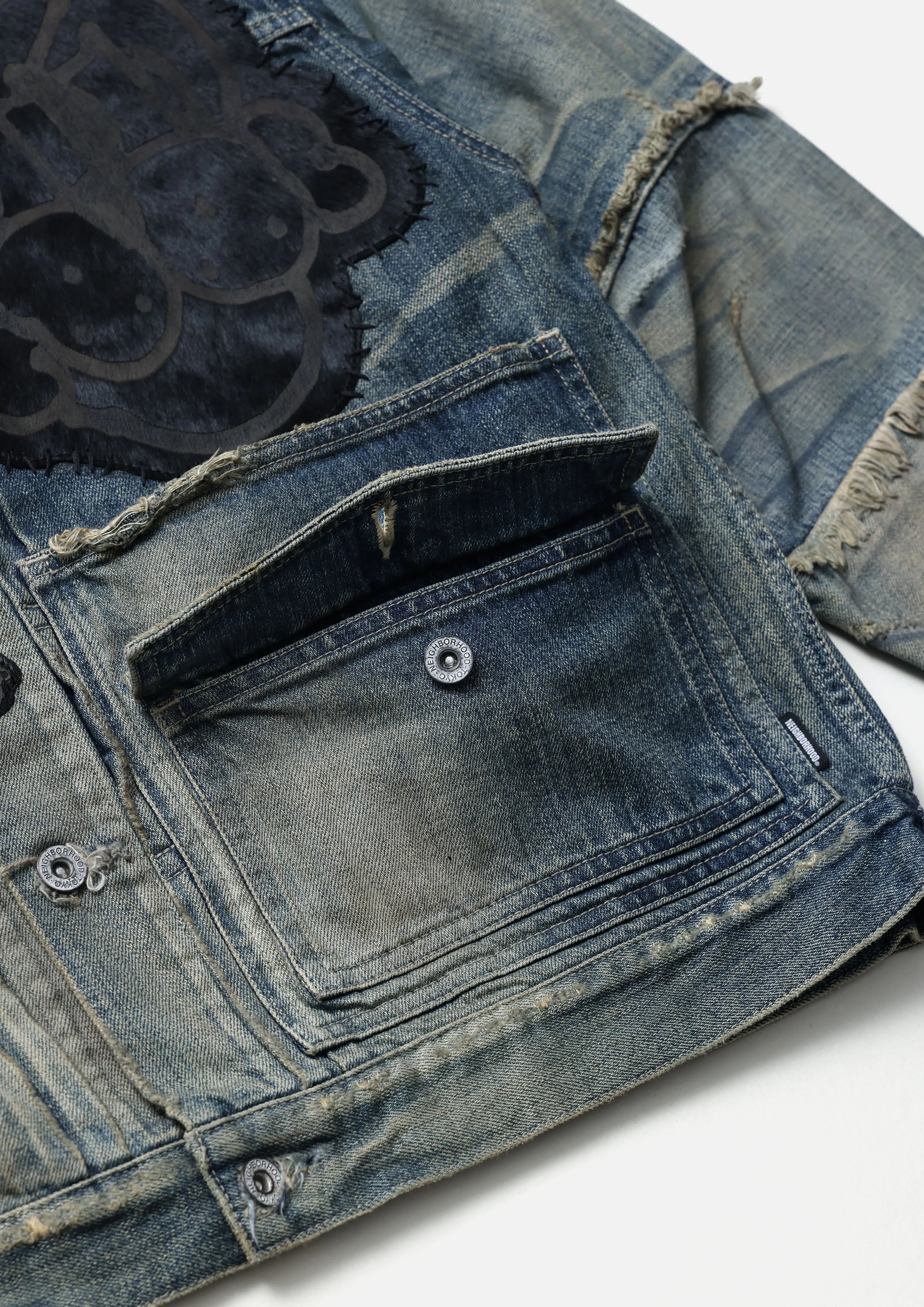 NH X CHITO . SAVAGE DENIM TYPE-1 JACKET MOD sold by Neighborhood product image thumbnail 5