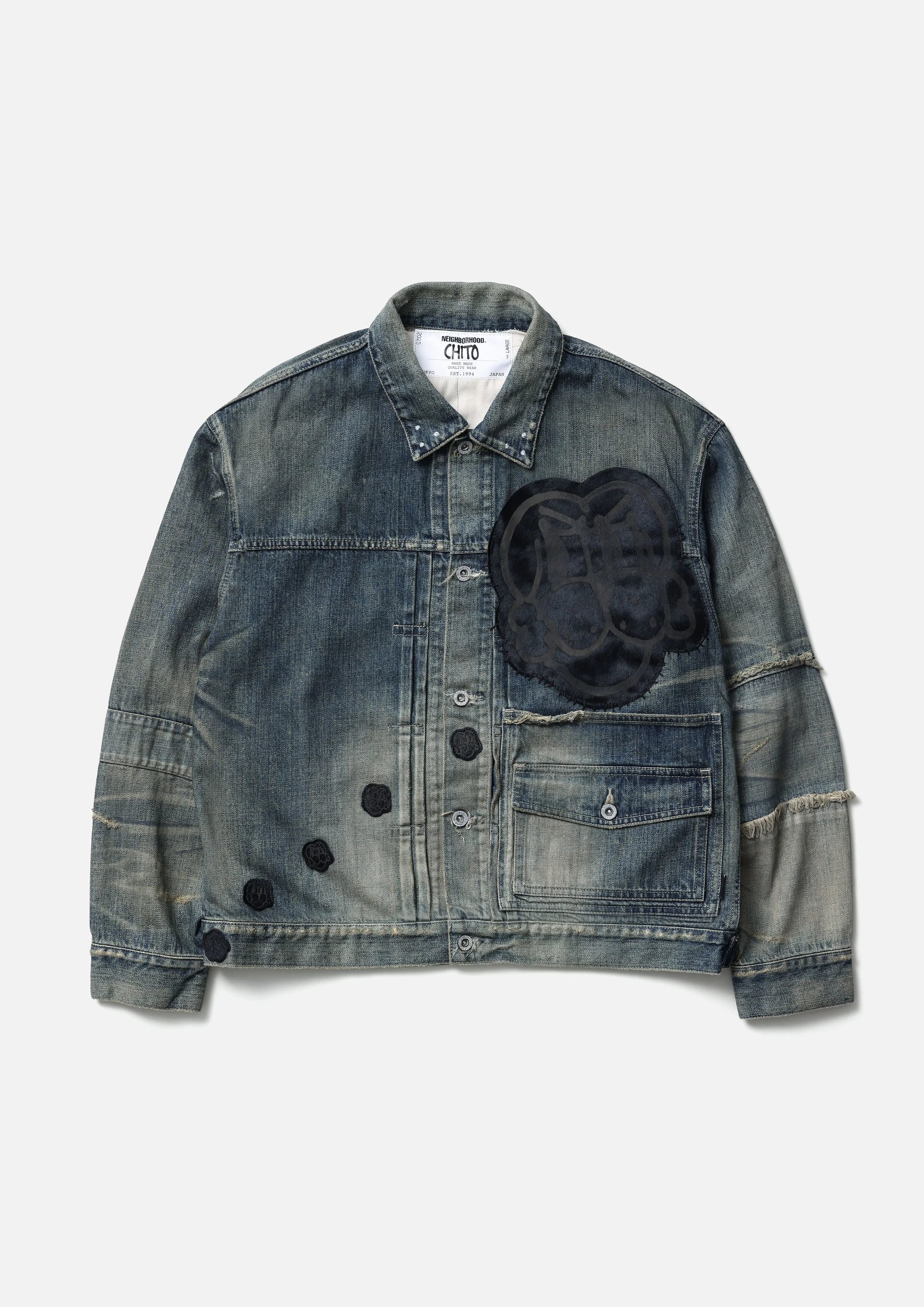 NH X CHITO . SAVAGE DENIM TYPE-1 JACKET MOD sold by Neighborhood product image thumbnail 3
