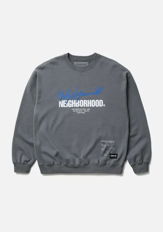 NH X YOHJI YAMAMOTO . SWEAT SHIRT LS made by Neighborhood