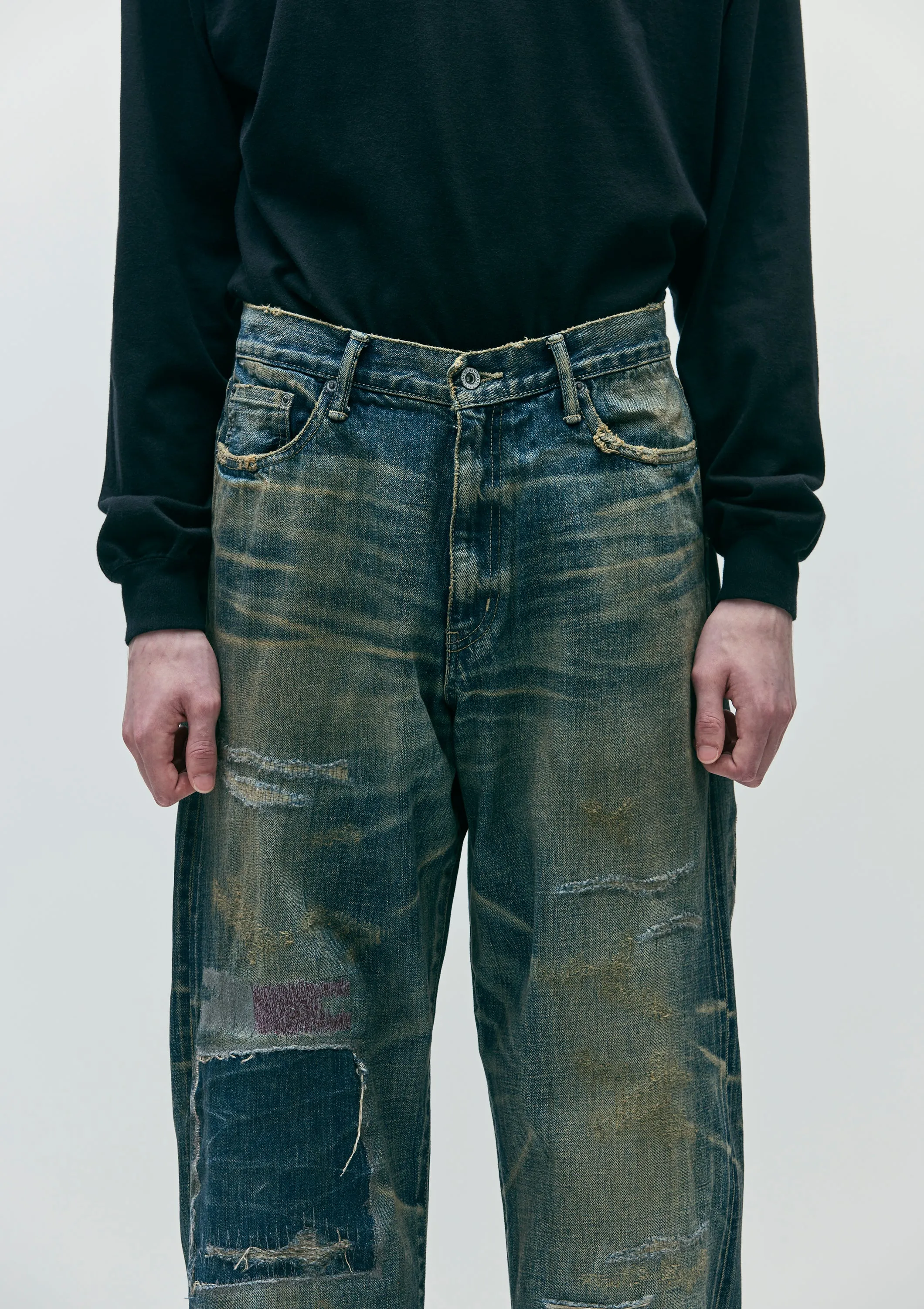 SAVAGE DENIM DP WIDE PANTS sold by Neighborhood product image thumbnail 4