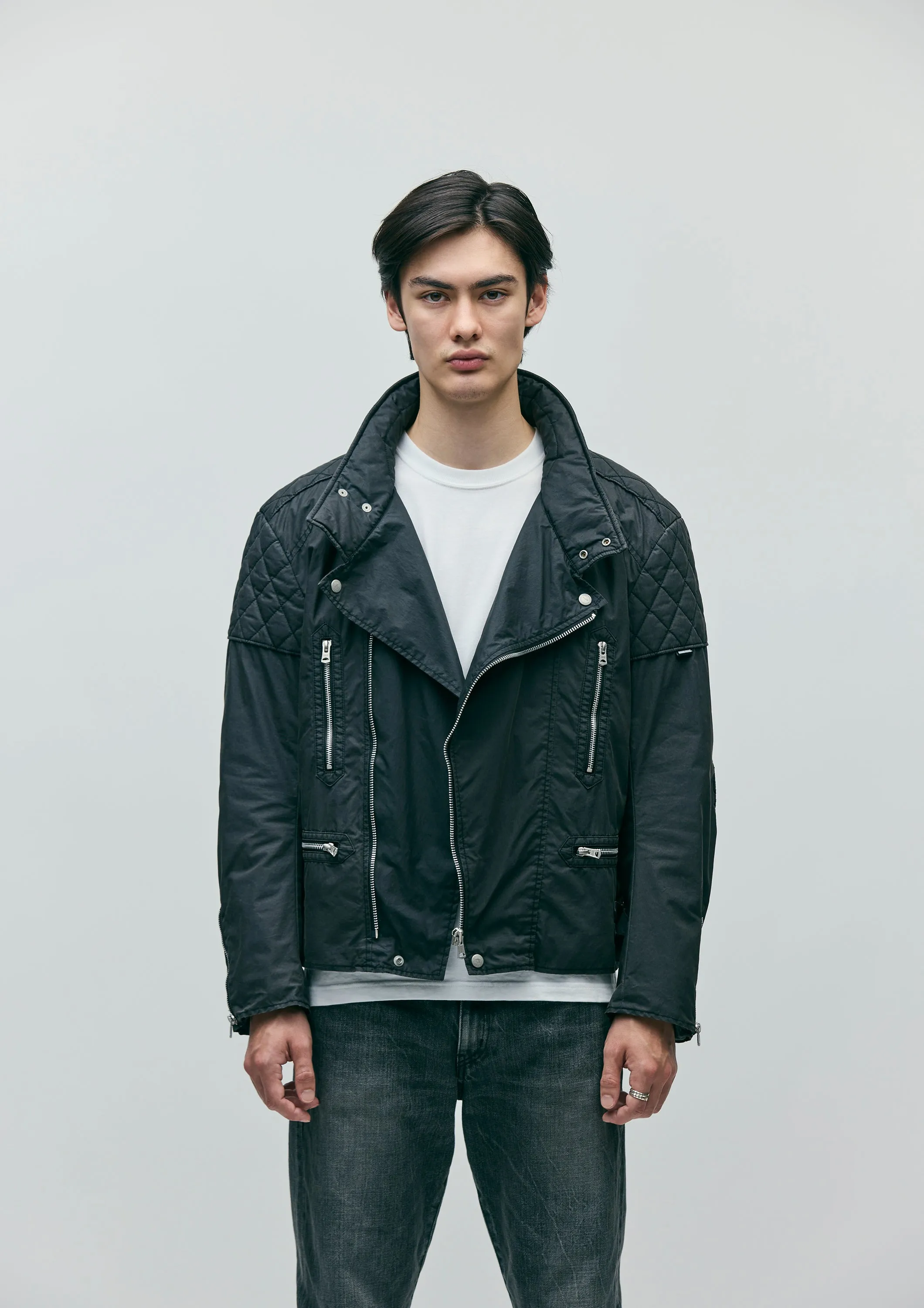 FADED STAND COLLAR RIDERS JACKET sold by Neighborhood product image thumbnail 5