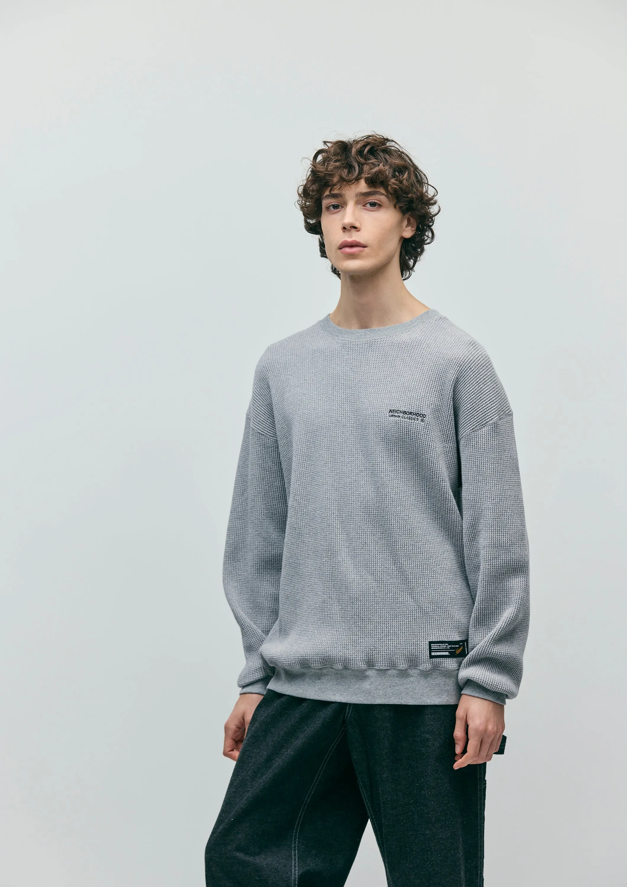 WAFFLE FABRIC CREWNECK LS-1 sold by Neighborhood product image thumbnail 5