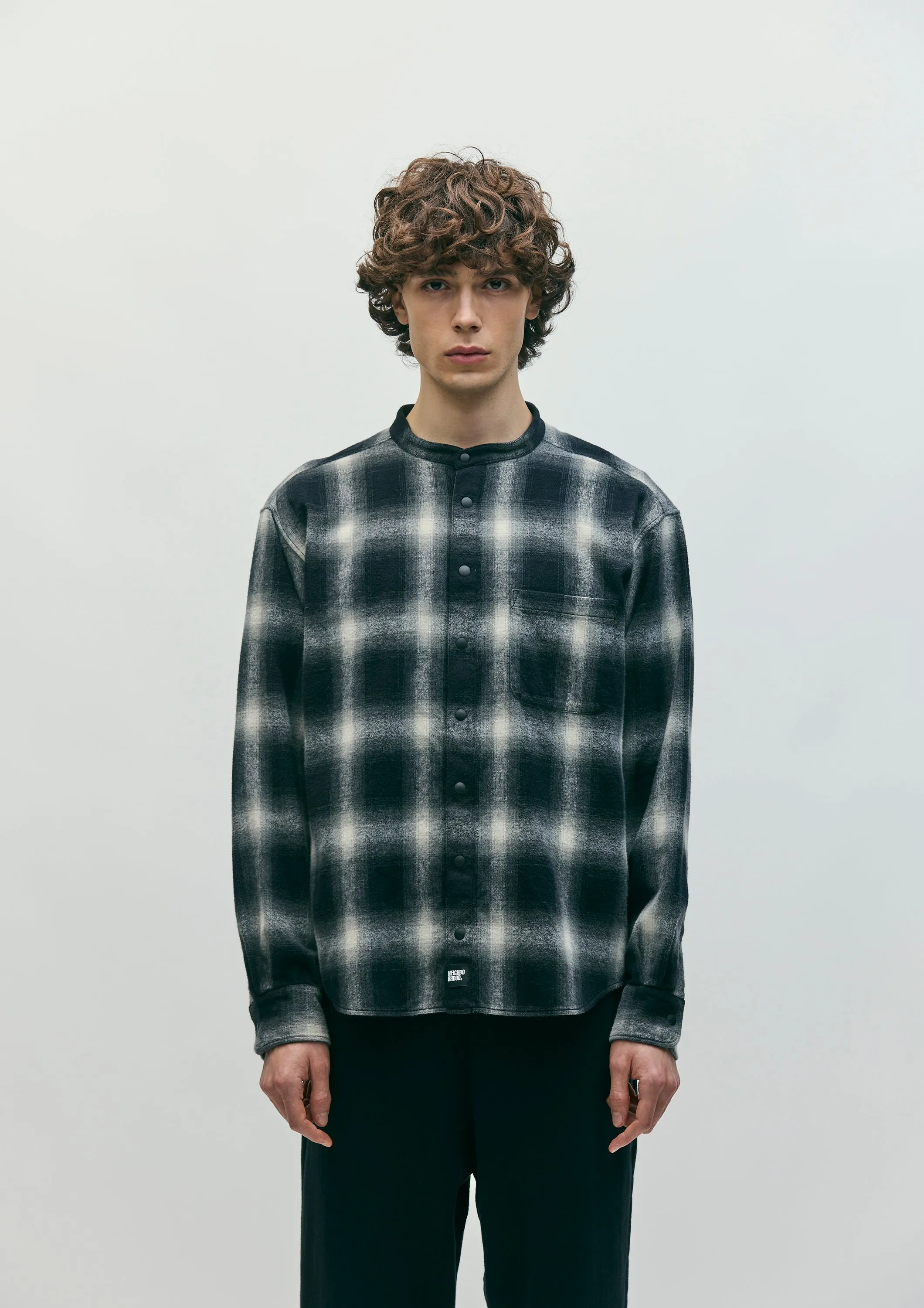 HOMBRE CHECK BAND COLLAR SHIRT LS sold by Neighborhood product image thumbnail 5