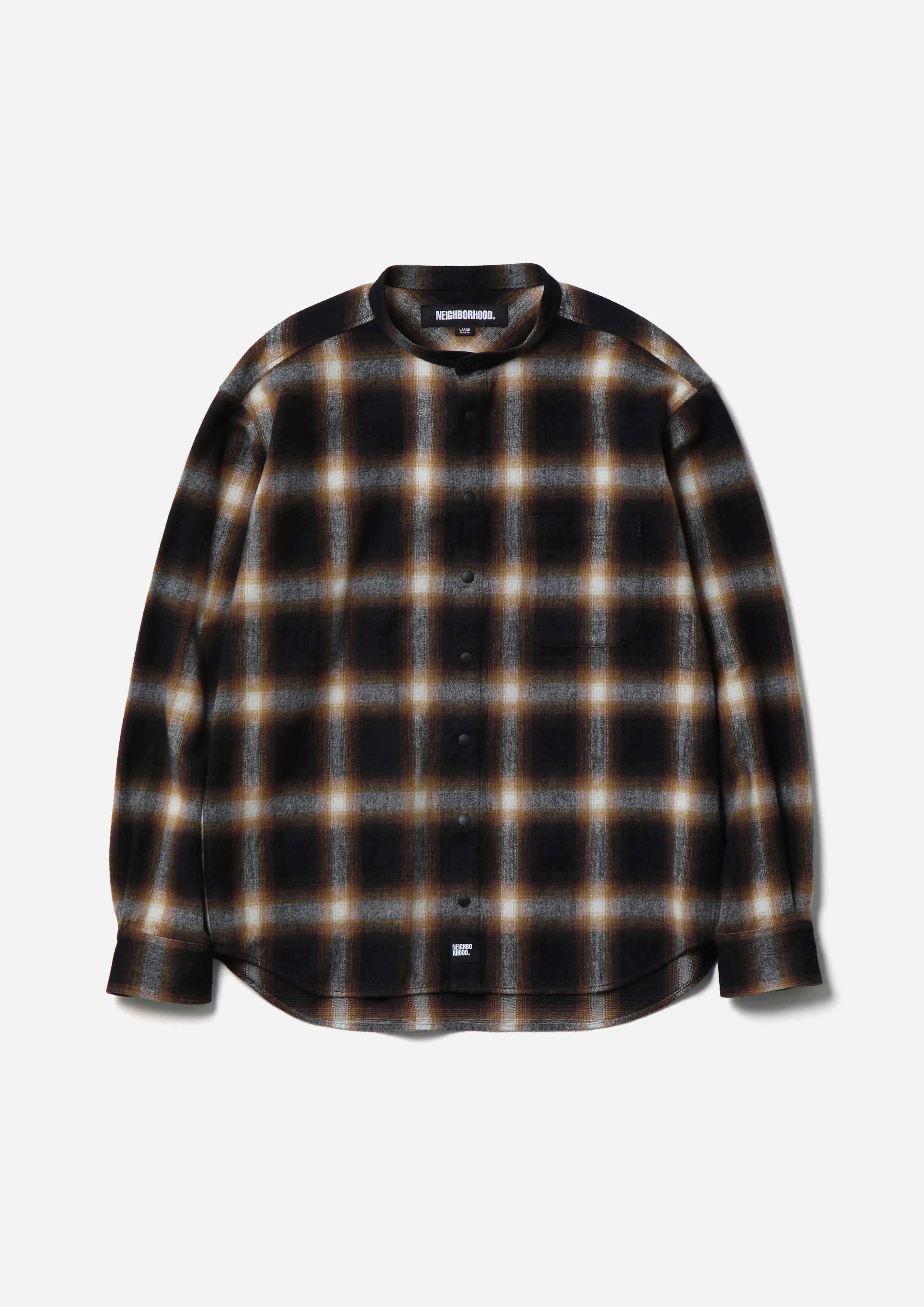 HOMBRE CHECK BAND COLLAR SHIRT LS sold by Neighborhood product image thumbnail 3