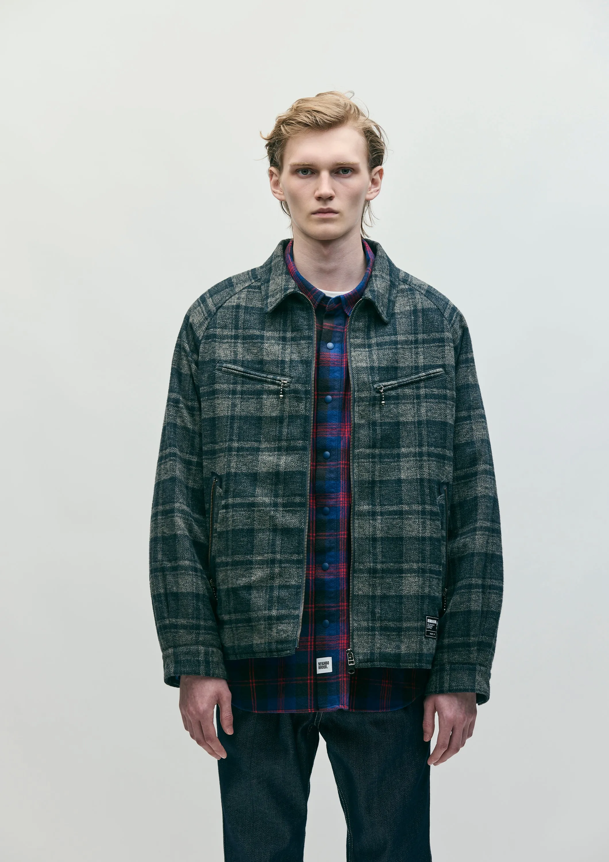 CHECK ZIP JACKET sold by Neighborhood product image thumbnail 4