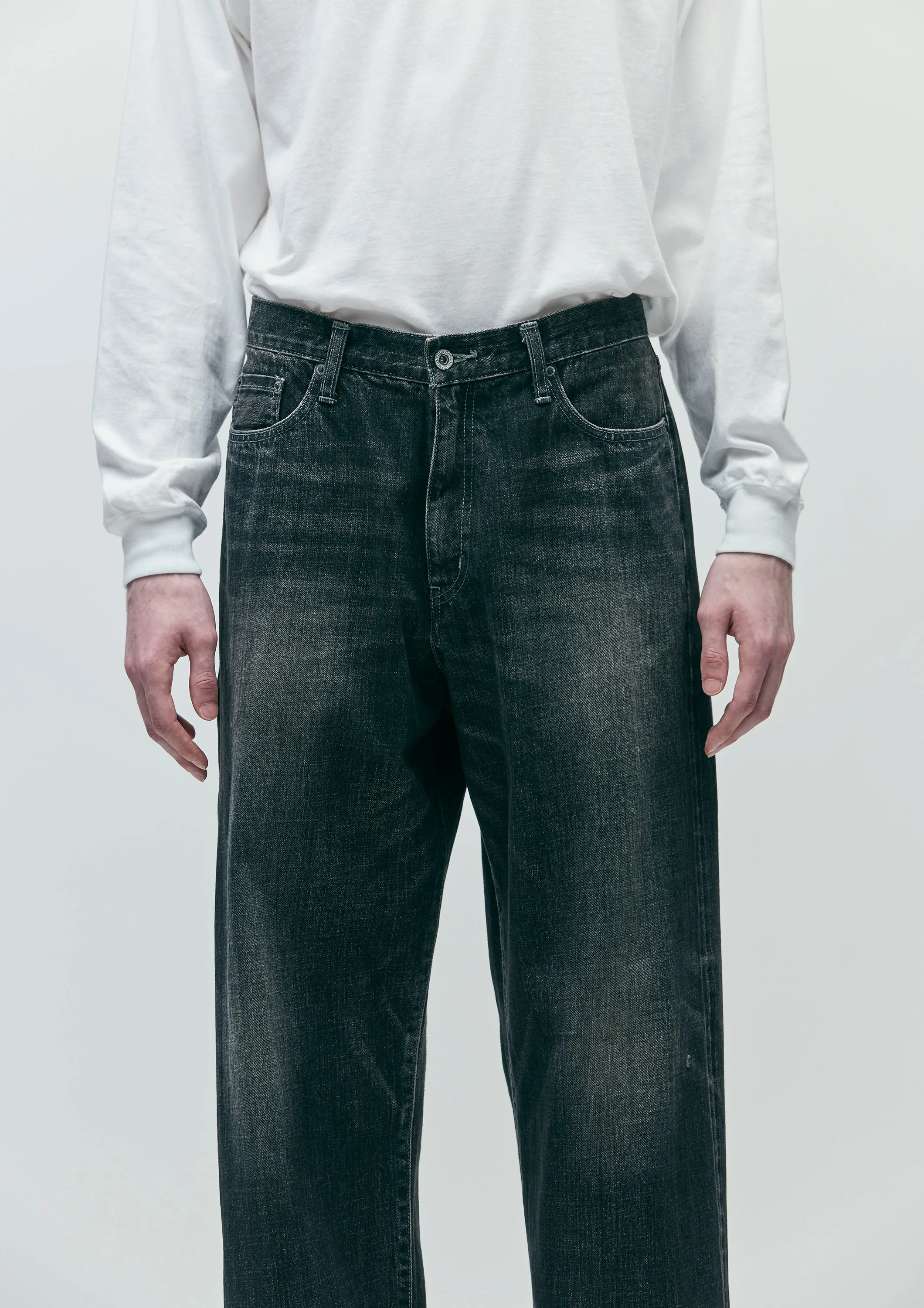 WASHED DENIM DP WIDE PANTS sold by Neighborhood product image thumbnail 4