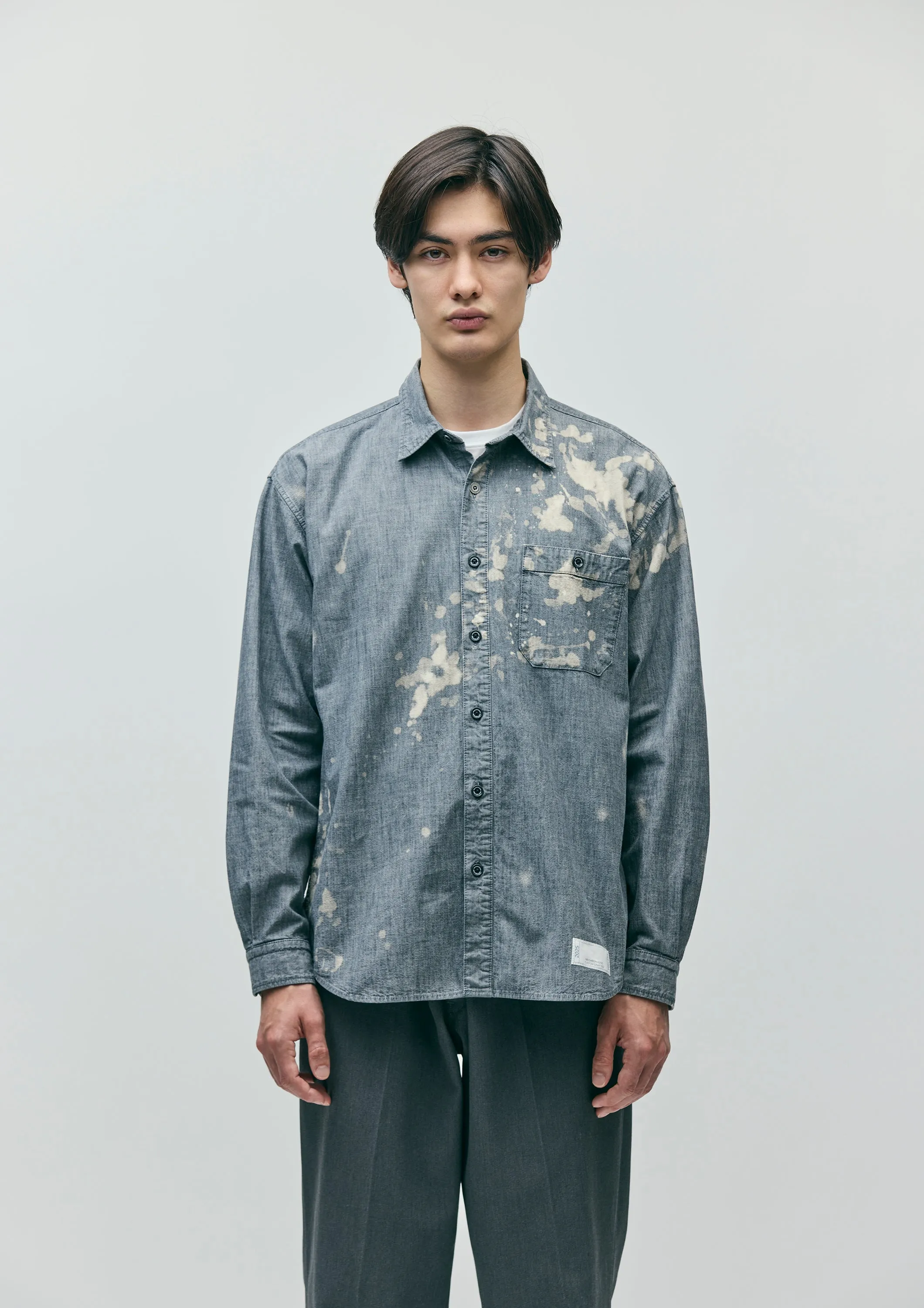 GARMENT BLEACH CHAMBRAY SHIRT LS sold by Neighborhood product image thumbnail 4