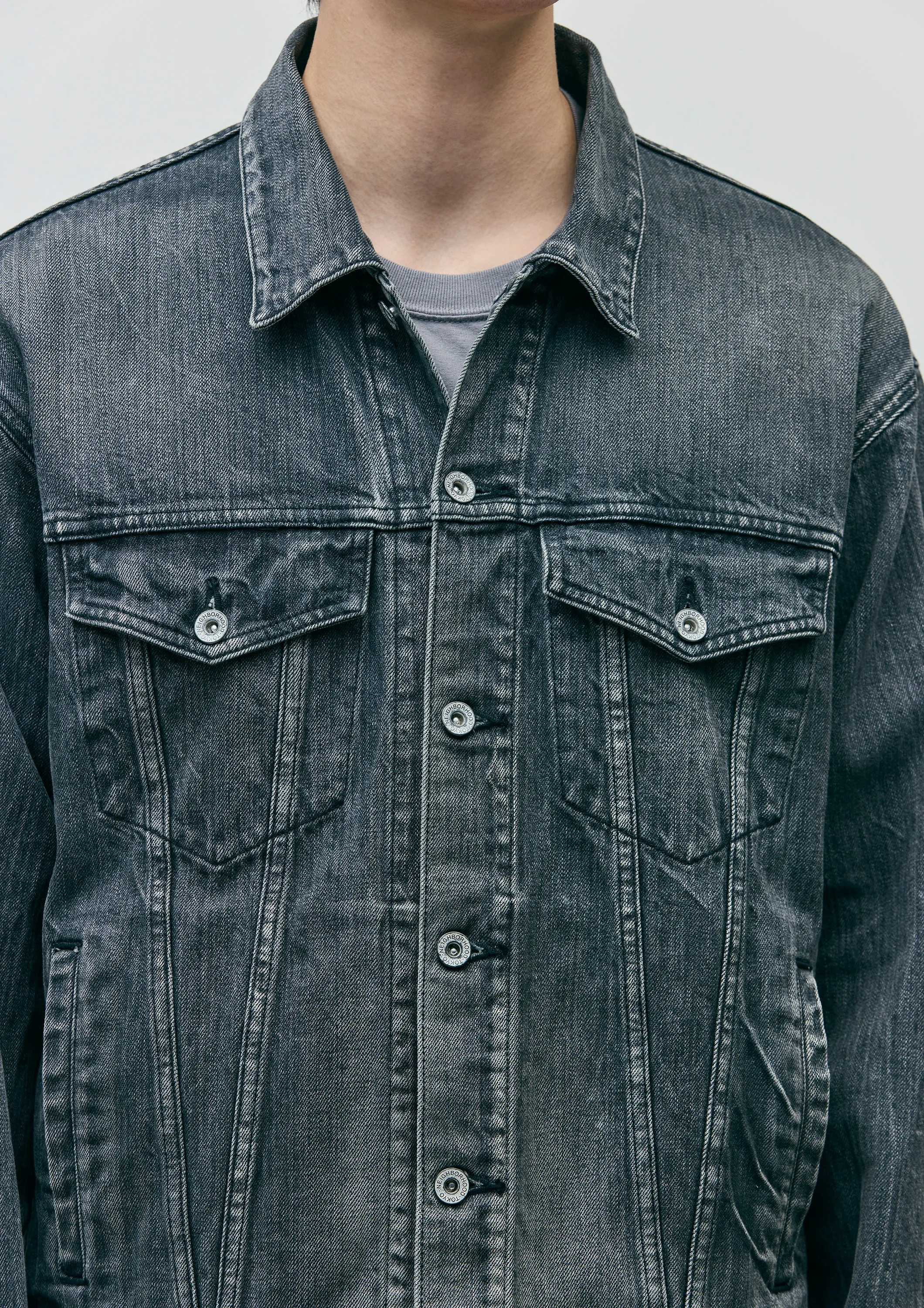 WASHED BLACK DENIM TYPE-4 JACKET sold by Neighborhood product image thumbnail 4
