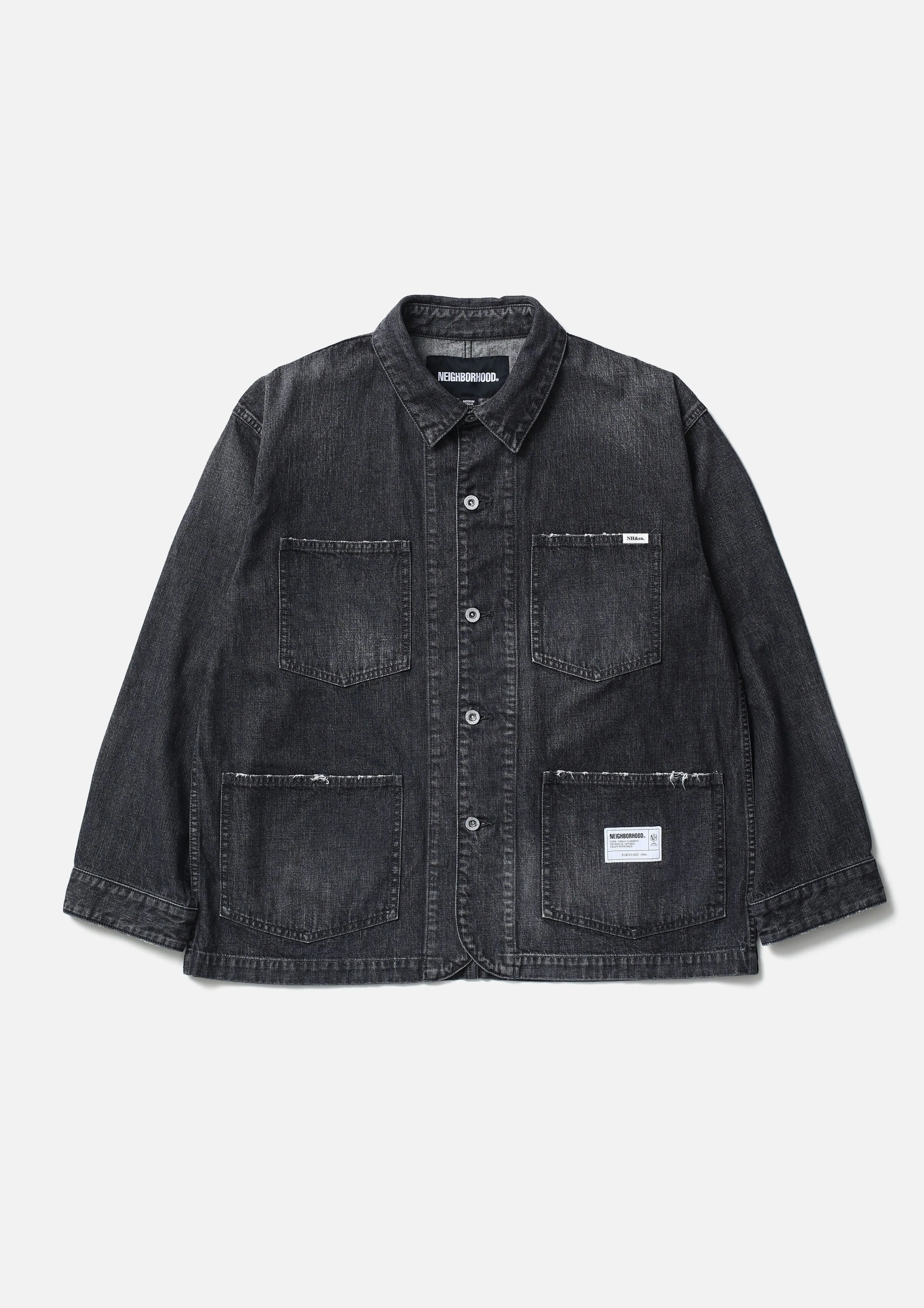 WASHED DENIM COVERALL JACKET sold by Neighborhood