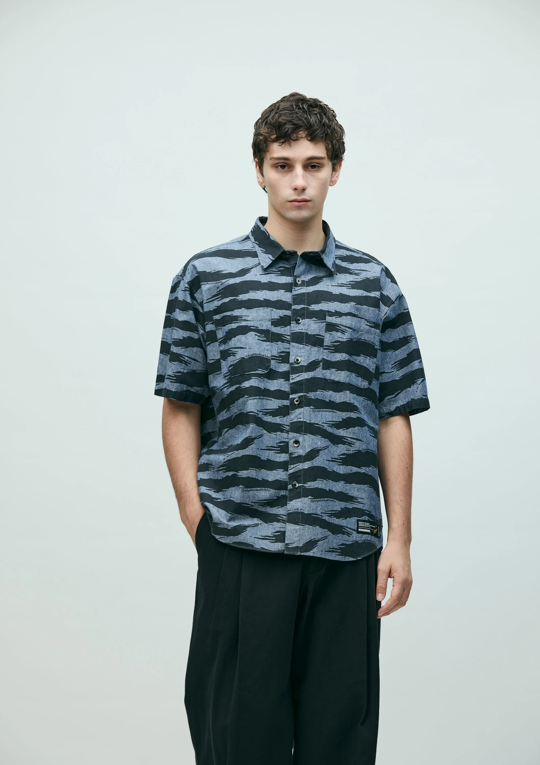 CAMO PATTERN CHAMBRAY SHIRT SS sold by Neighborhood product image thumbnail 4