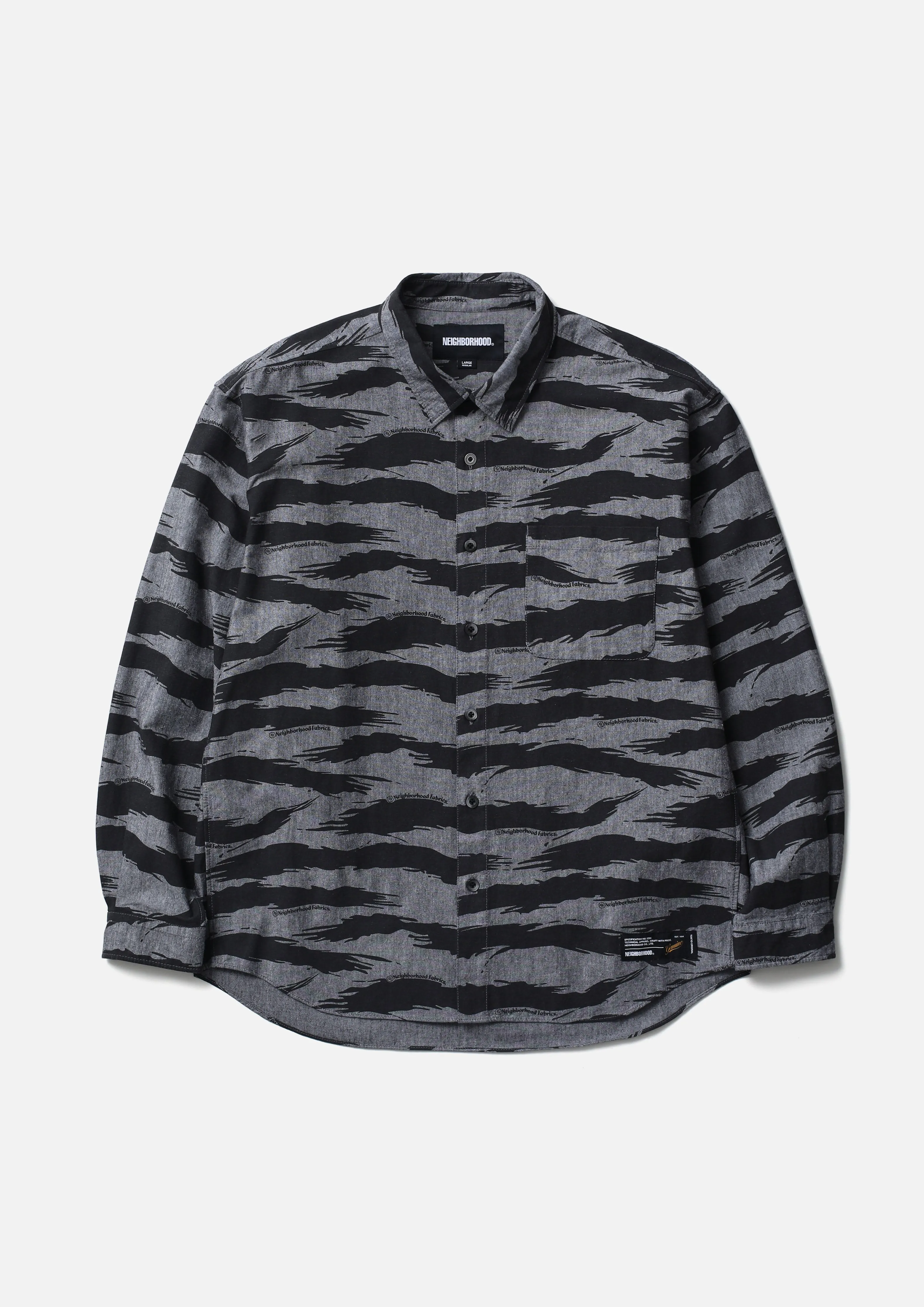 CAMO PATTERN CHAMBRAY SHIRT LS sold by Neighborhood