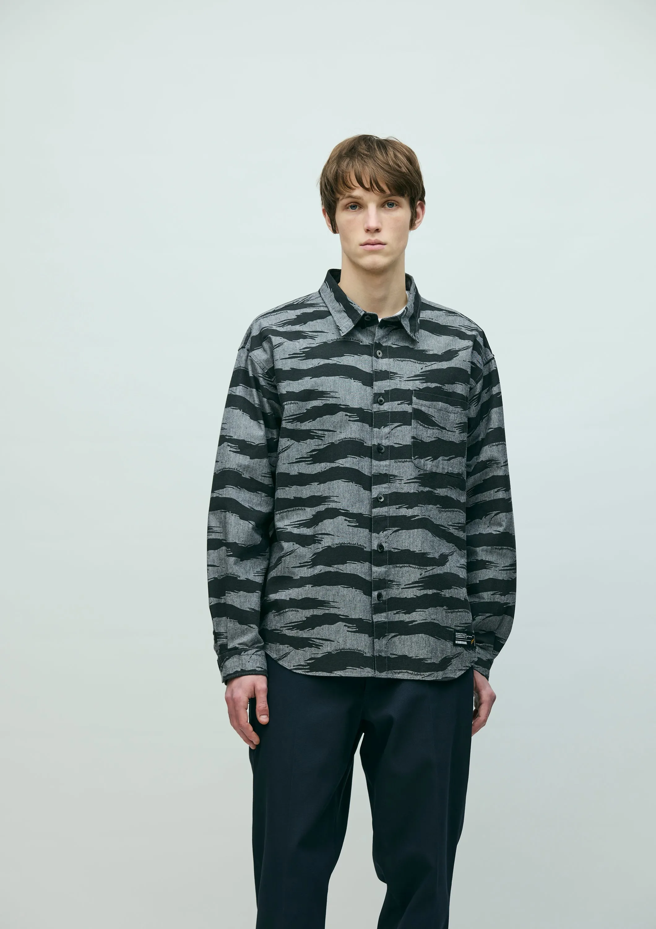 CAMO PATTERN CHAMBRAY SHIRT LS sold by Neighborhood product image thumbnail 4