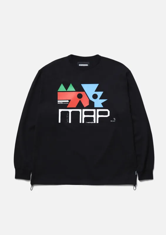 MAP . CREWNECK LS made by Neighborhood