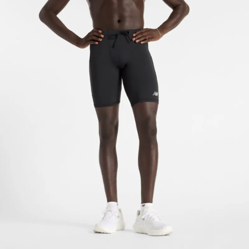 New Balance Men's NB Sleek Pocket Half Tight 9" - Black/Grey (Size M) sold by New Balance