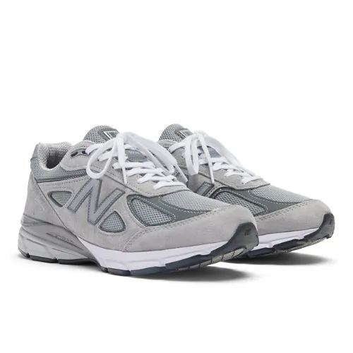 New Balance Unisex Made in USA 990v4 Core in Grey/White Leather sold by New Balance