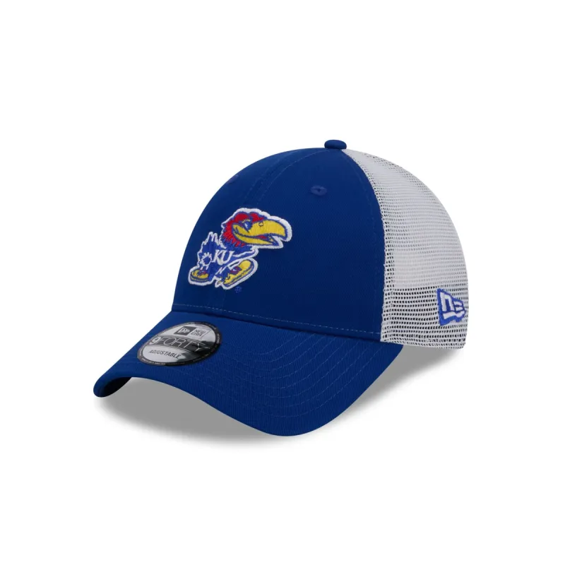 Kansas Jayhawks Blue 9FORTY Trucker Hat sold by New Era