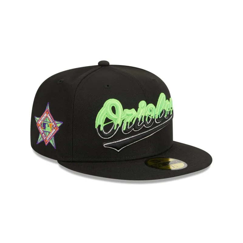 Baltimore Orioles Slime Drip 59FIFTY Fitted Hat sold by New Era
