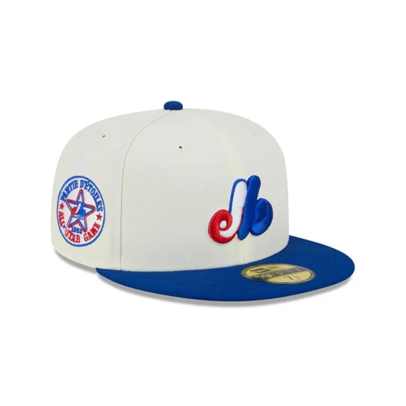 Montreal Expos Throwback White 59FIFTY Fitted Hat sold by New Era