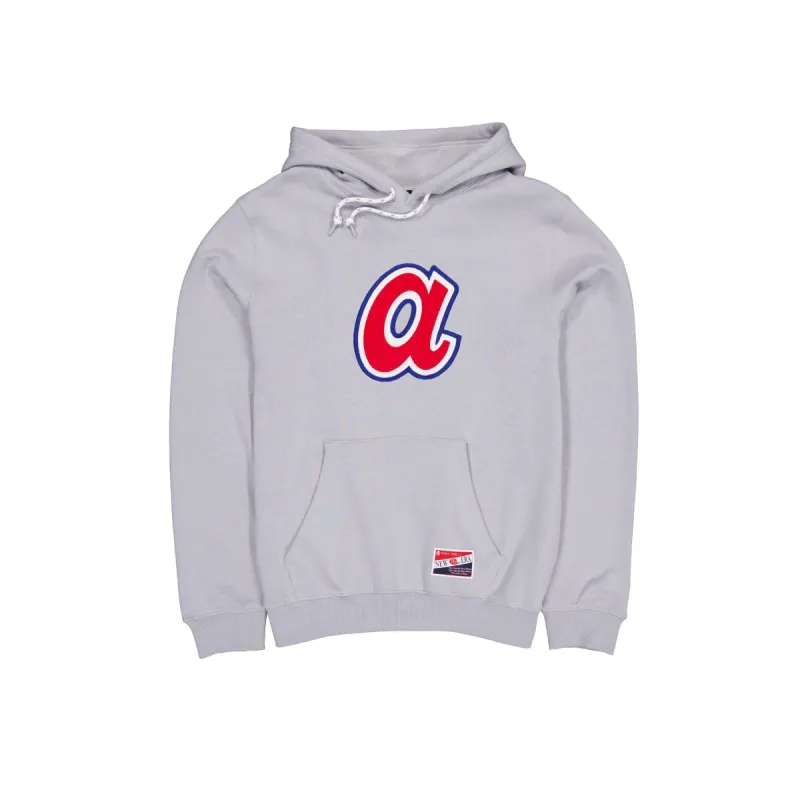 Atlanta Braves Throwback Gray Hoodie sold by New Era
