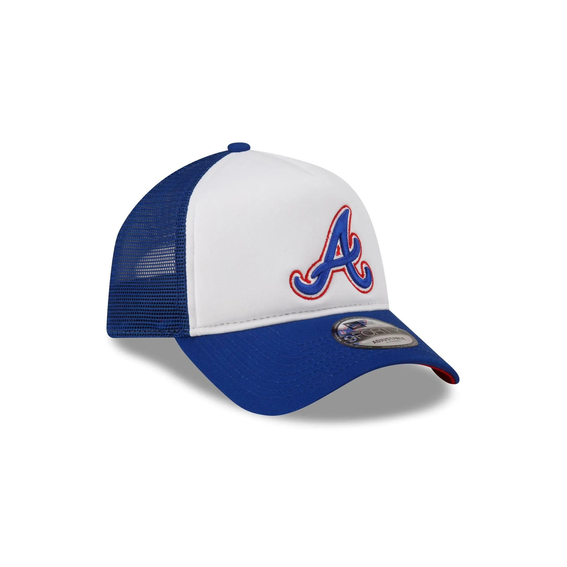 Atlanta Braves White Crown 9FORTY A-Frame Trucker Hat sold by New Era product image thumbnail 3