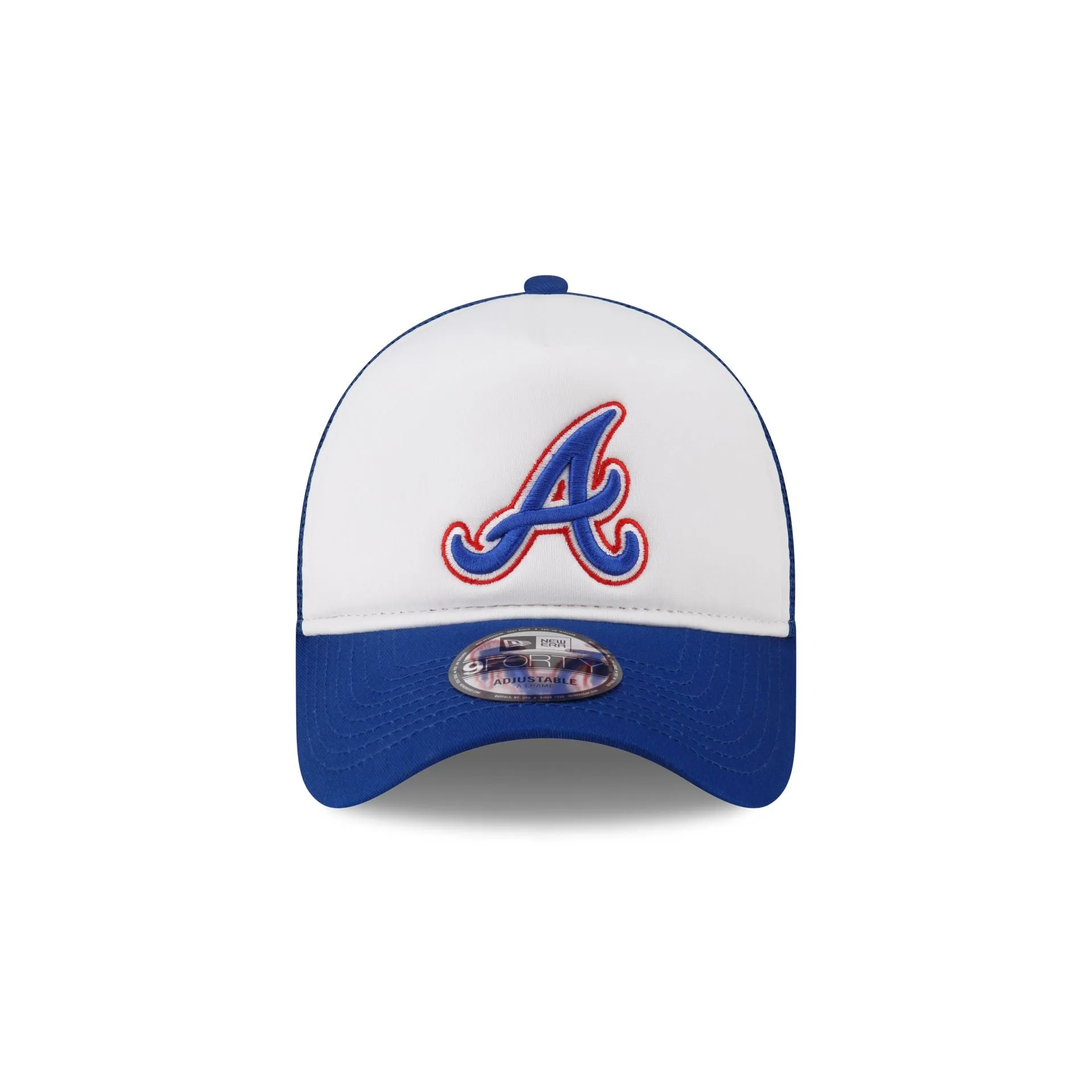 Atlanta Braves White Crown 9FORTY A-Frame Trucker Hat sold by New Era product image thumbnail 2