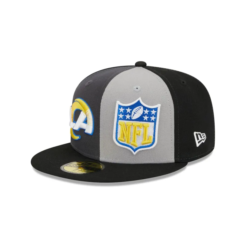 Los Angeles Rams 2023 Sideline Gray 59FIFTY Fitted Hat sold by New Era