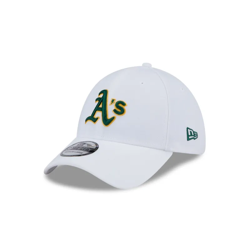 Oakland Athletics Optic White 39THIRTY Stretch Fit Hat sold by New Era