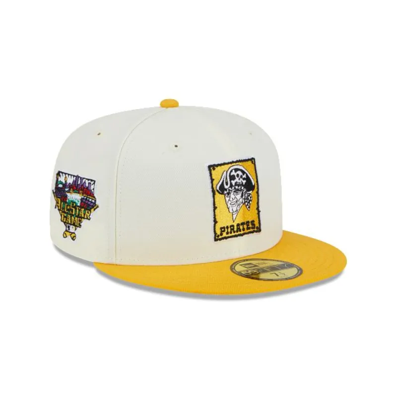 Pittsburgh Pirates Throwback White 59FIFTY Fitted Hat sold by New Era