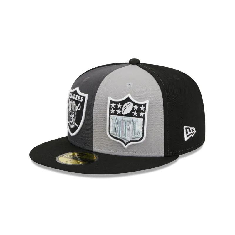 Las Vegas Raiders 2023 Sideline Gray 59FIFTY Fitted Hat sold by New Era