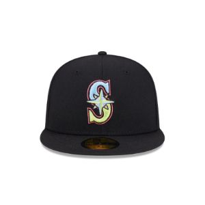 Seattle Mariners Color Pack Black 59FIFTY Fitted Hat sold by New Era