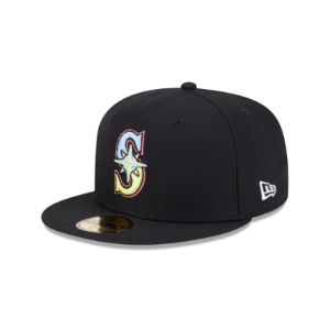 Seattle Mariners Color Pack Black 59FIFTY Fitted Hat sold by New Era
