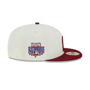 Philadelphia Phillies Throwback White 59FIFTY Fitted Hat sold by New Era