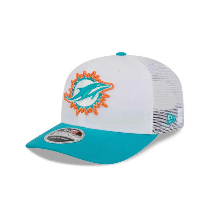 Miami Dolphins 2024 Training 9SEVENTY Trucker Hat sold by New Era