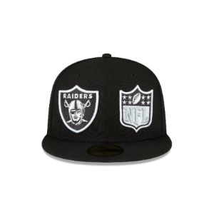 Las Vegas Raiders 2023 Sideline Black 59FIFTY Fitted Hat sold by New Era