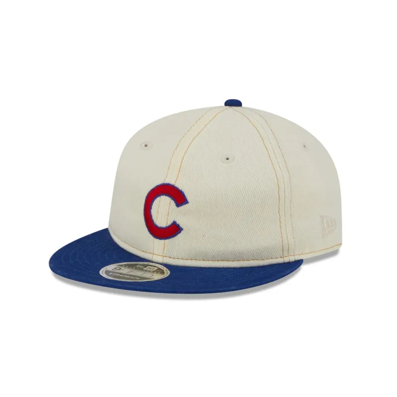 Chicago Cubs Chrome Denim Retro Crown 9FIFTY Adjustable Hat sold by New Era