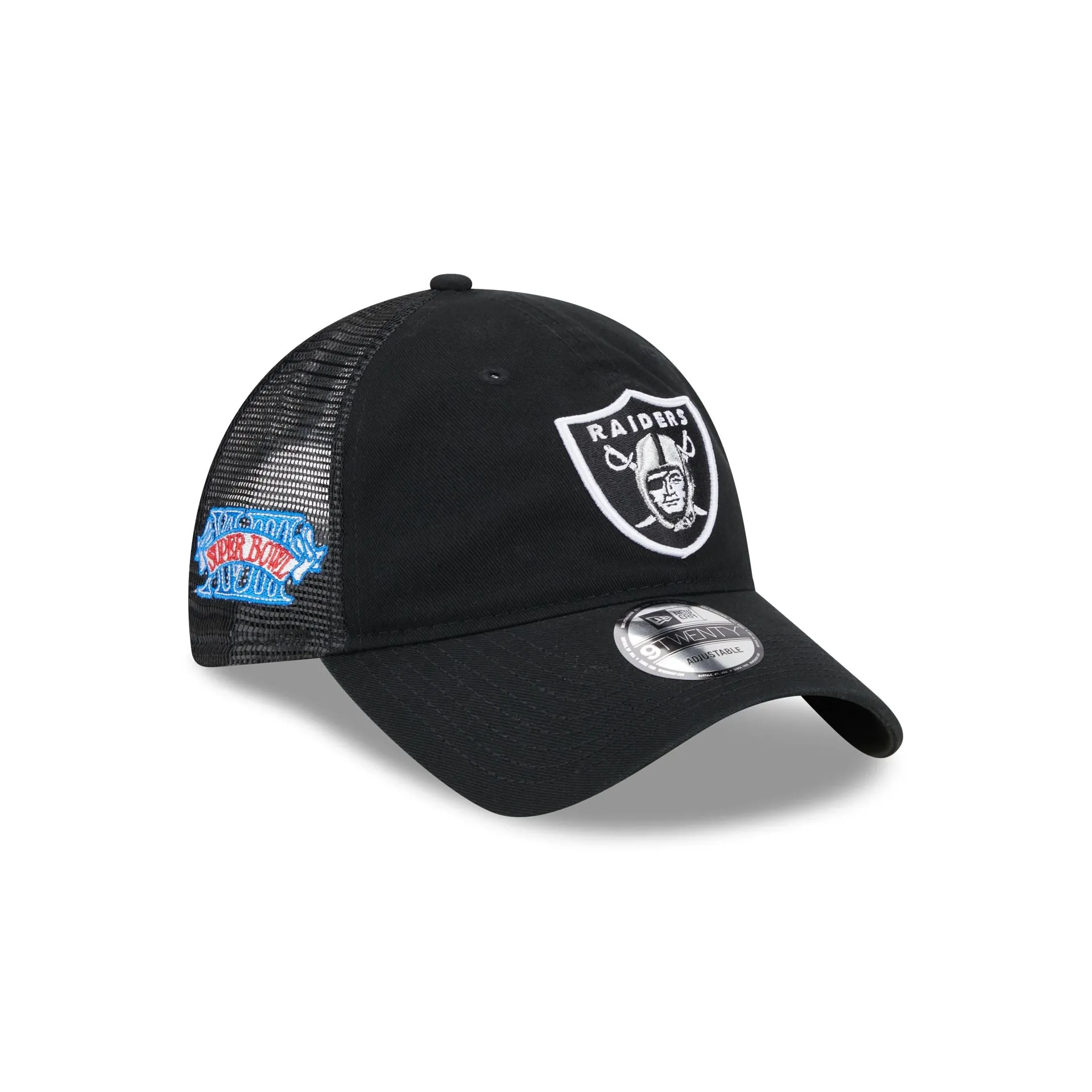 Las Vegas Raiders Throwback 9TWENTY Trucker Hat sold by New Era