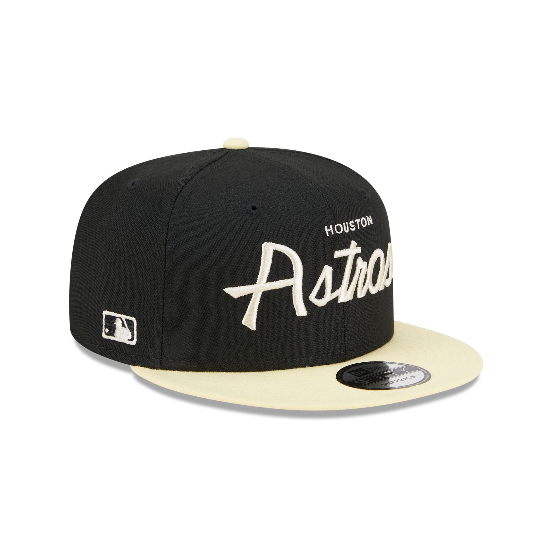 Houston Astros Pale Yellow Visor 9FIFTY Snapback Hat sold by New Era