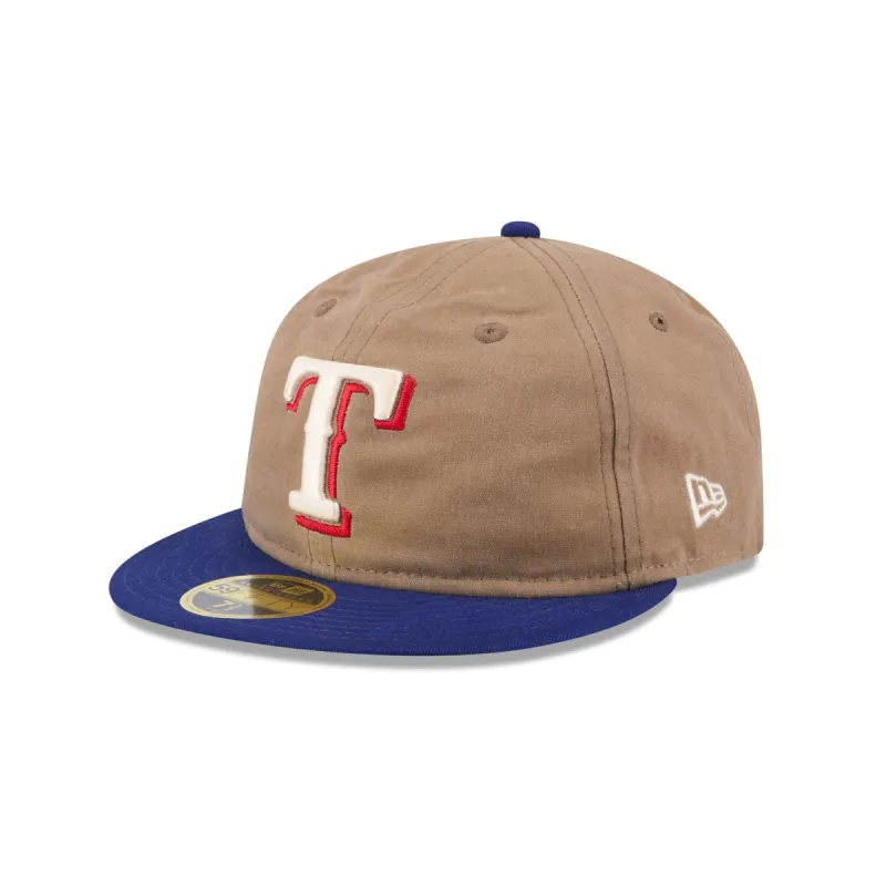 Texas Rangers Wax Canvas Retro Crown 59FIFTY Fitted Hat sold by New Era