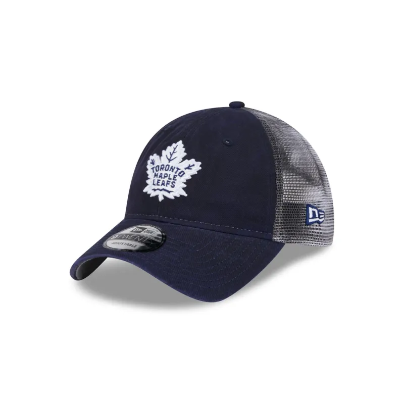 Toronto Maple Leafs Slick 9TWENTY Trucker Hat sold by New Era