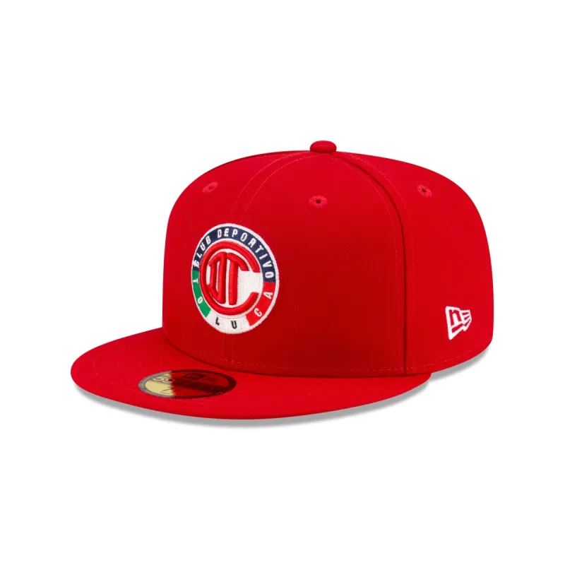 Club Deportivo Toluca Red 59FIFTY Fitted Hat sold by New Era