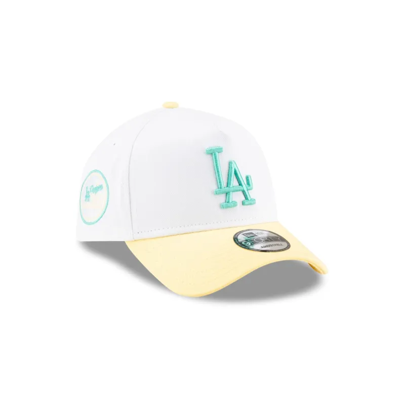 Los Angeles Dodgers Spring Colorway 9FORTY A-Frame Snapback Hat sold by New Era