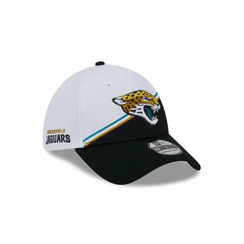 Jacksonville Jaguars 2023 Sideline White 39THIRTY Stretch Fit Hat sold by New Era