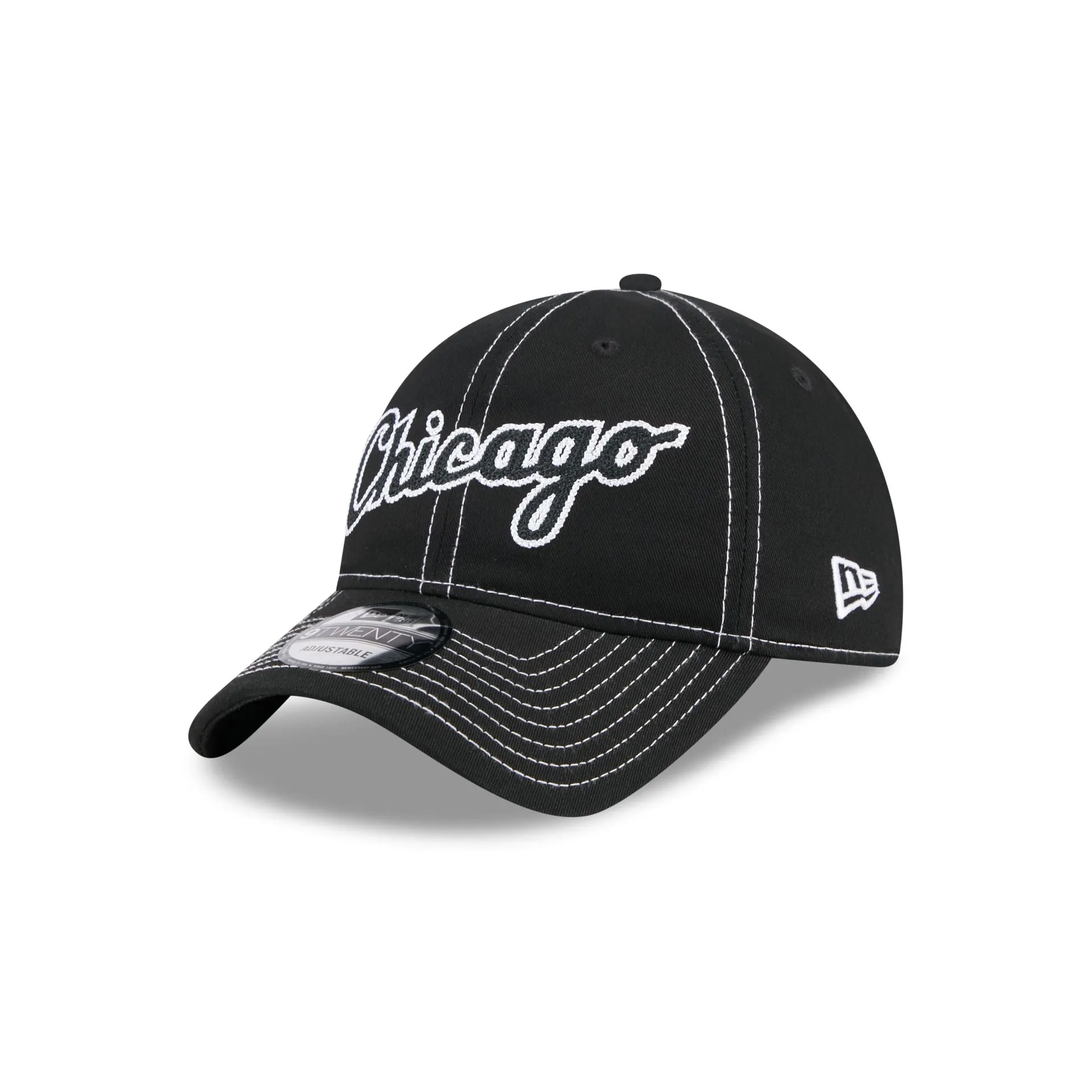 Chicago White Sox Team Stitch 9TWENTY Adjustable Hat sold by New Era