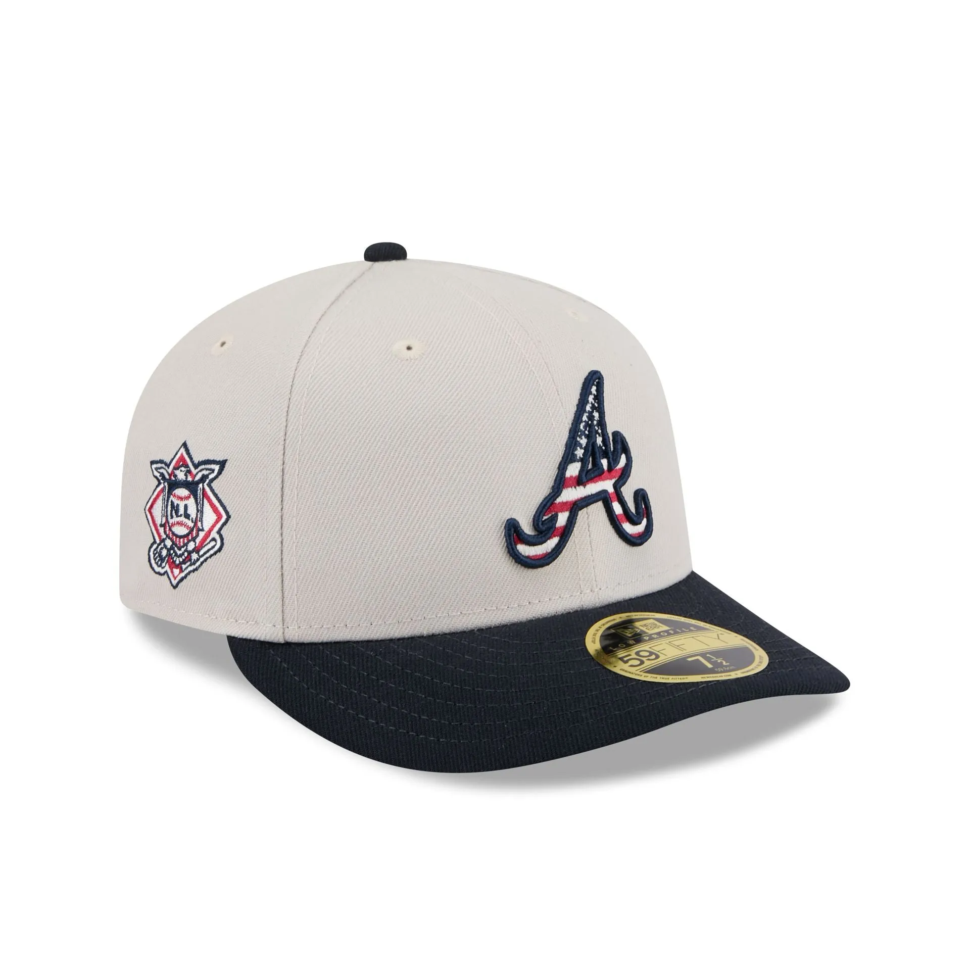 Atlanta Braves Independence Day 2024 Low Profile 59FIFTY Fitted Hat sold by New Era