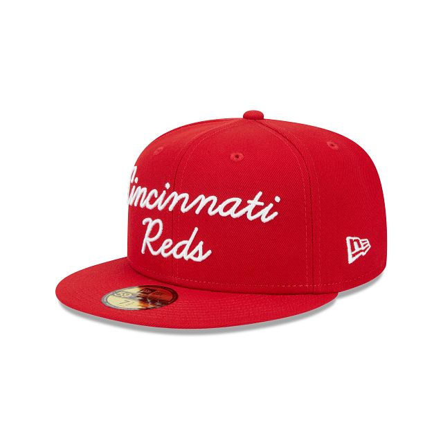 Cincinnati Reds Fairway Script 59FIFTY Fitted Hat sold by New Era