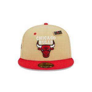 Chicago Bulls Tan 59FIFTY Fitted Hat sold by New Era