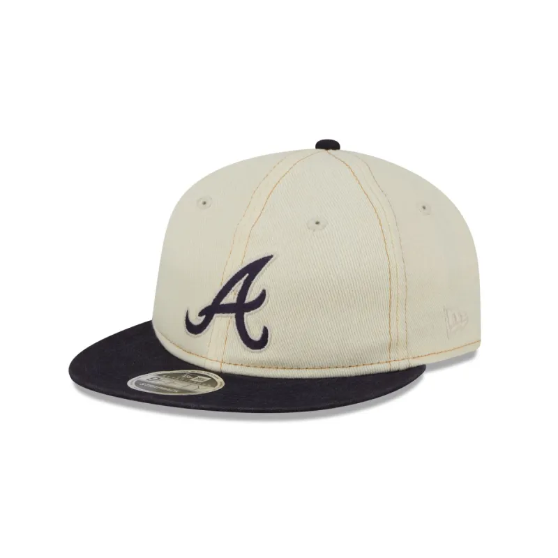 Atlanta Braves Chrome Denim Retro Crown 9FIFTY Adjustable Hat sold by New Era